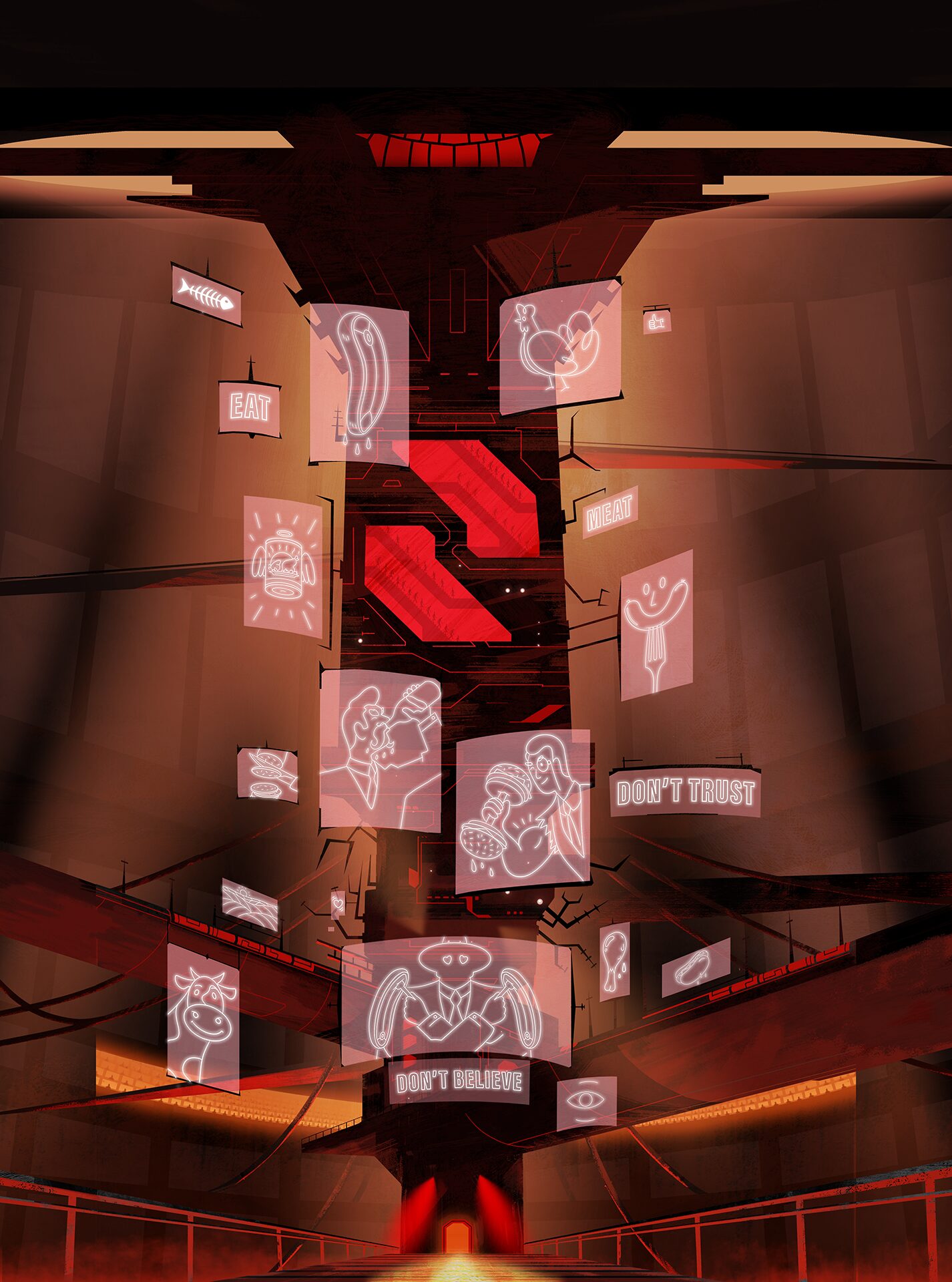 A Modern Fairytale neon signs scene