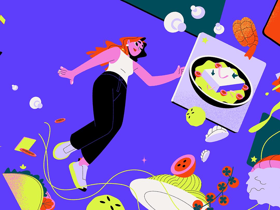 2D animated recipe scene illustration