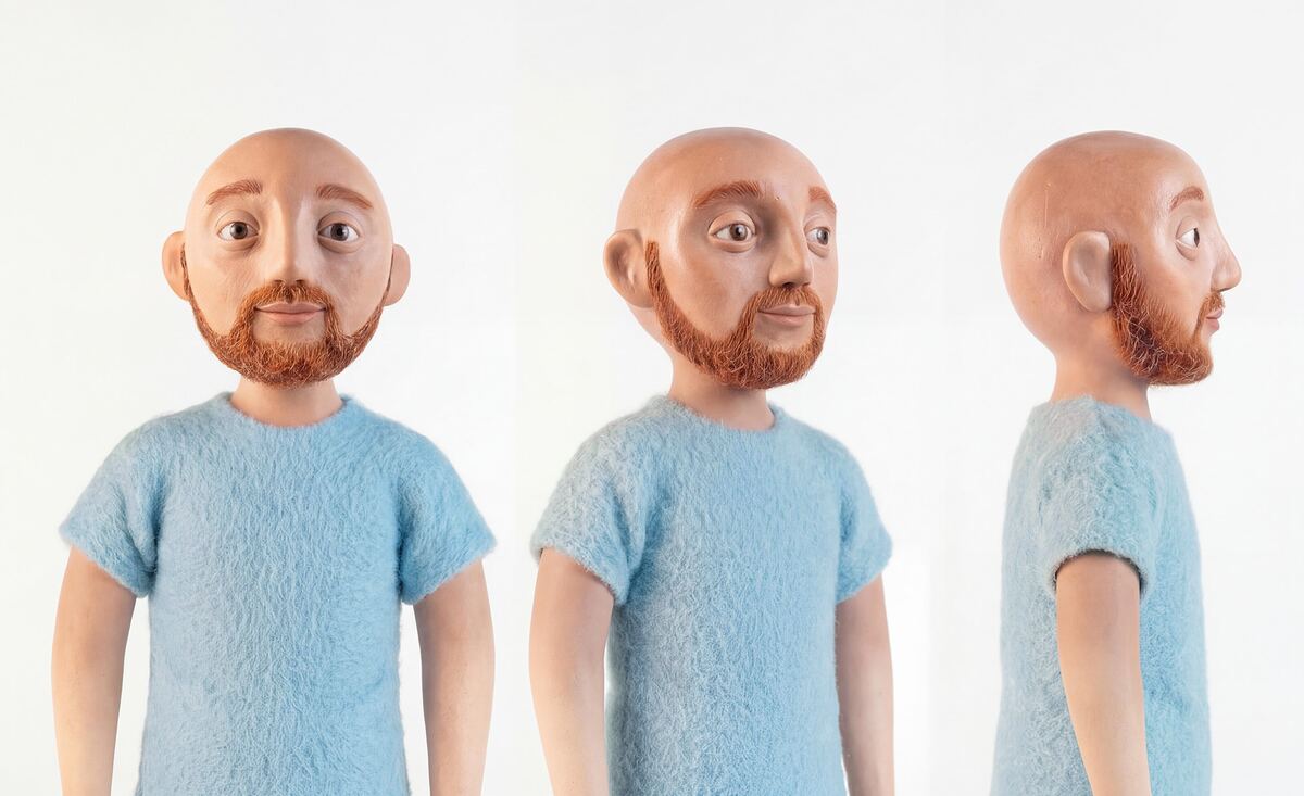 Shaun character close-up turnaround